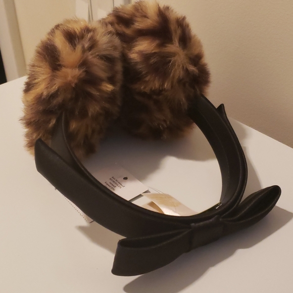 NWT Kate Spade Faux Fur Earmuff Leopard - Picture 7 of 7